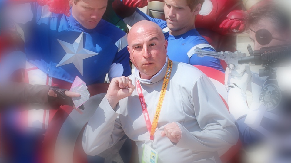 Dr Evil capture by The Avengers; cc Flickr, Pat Loika at SDCC 2012