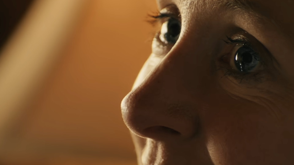 The single tear of Elizabeth Holmes (You Can See Everything trailer, A24)